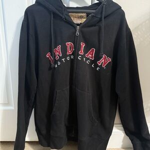 Indian Motorcycle Black Hoodie Jacket